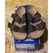 NWT/NIB Unisex Birkenstock Arizona Soft Footbed Suede Leather Mocha EU 37/US L6