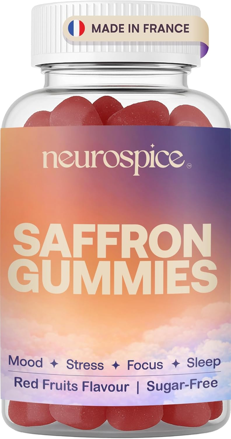Saffron Supplement Mood Focus Stress Sleep Support Vegan Gummies 4 Kids Capsules