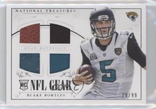 2014 National Treasures Rookie NFL Gear Materials Quad 10/99 Blake Bortles 4m6