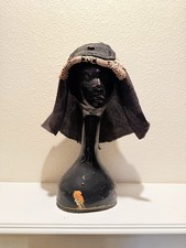 Vintage Art Deco Beaded Lace Cocktail Hat Black Blush, 1920s 1930s Style