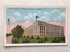 O1049 Vintage Postcard New Bureau Of Printing And Engraving Washington DC