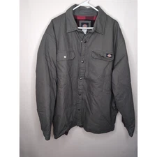 Dickies Men's Flannel Lined Duck Shirt Jacket With Hydroshield Size 2XXL