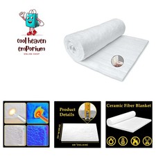 60" x2" x1" Thick Ceramic Fiber Blanket Fireproof Insulation Baffle Rated to ...
