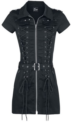 Banned Alternative Kurzes Kleid Damen Mod Dress schwarz S