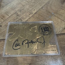 1998 Bleachers 23KT Gold Card Ironman Die-Cut Edition Cal Ripken Jr HOF
