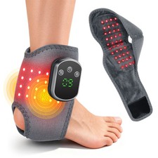 Red Light Therapy Ankle Massager Pain Relief 5 Heat Levels, 3 Vibration Modes
