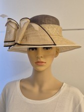 Creme & braun Damen Eastex Hut, besondere Anlässe, Hochzeit, Rennen, Brautmutter
