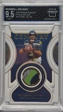 2021 Panini National Treasures Russell Wilson Century Materials Gold /49 MT 9.5
