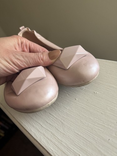 Pinup Couture Pink Faux Leather Flat Slip On Ballet Slipper OLIVE-08 Size 5 - Picture 3 of 9