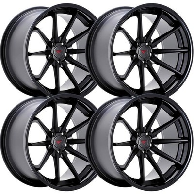 (Set-4) Ferrada FR4 20x8.5 5x4.5/5x114.3 Matte Black 35mm Wheels Rims 20 Inch