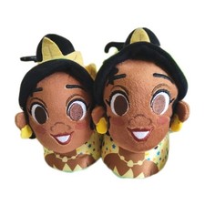 Sz 5/6 Girls Toddler/18 Months Disney Princess  Frog Tiana Plush Slippers Green