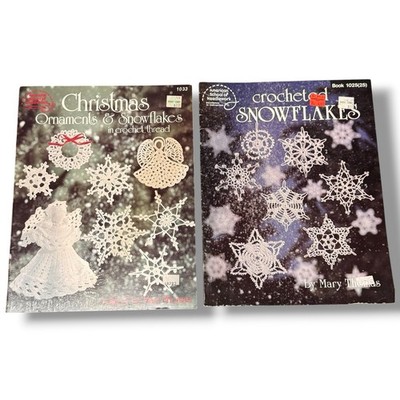 VTG Crochet Snowflakes & Ornaments Patterns Christmas Yarn Work Thread Granny
