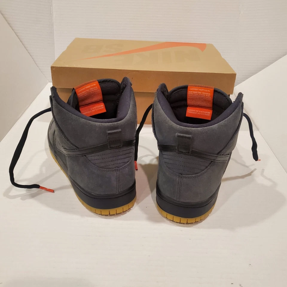 Nike Dunk Pro ISO SB Etiqueta Naranja Alta Gris Humo Oscuro 2021 - Talla 8 Cordones Extra Foto 4 de 4