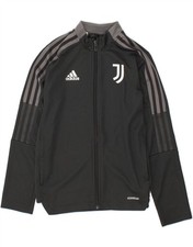 ADIDAS Boys Juventus Tracksuit Top Jacket 9-10 Years Grey Polyester CQ18