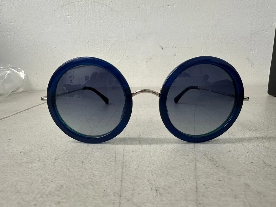 Gafas de sol circulares The Row x Linda Farrow Row/8/24 marco azul/plateado - NWD Foto 2 de 4