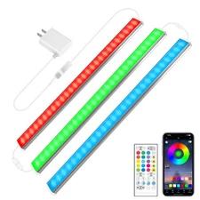 Under Cabinet Lights Plug in, 3 Pcs 12 Inch Ultra Thin Under Cabinet Lighting...