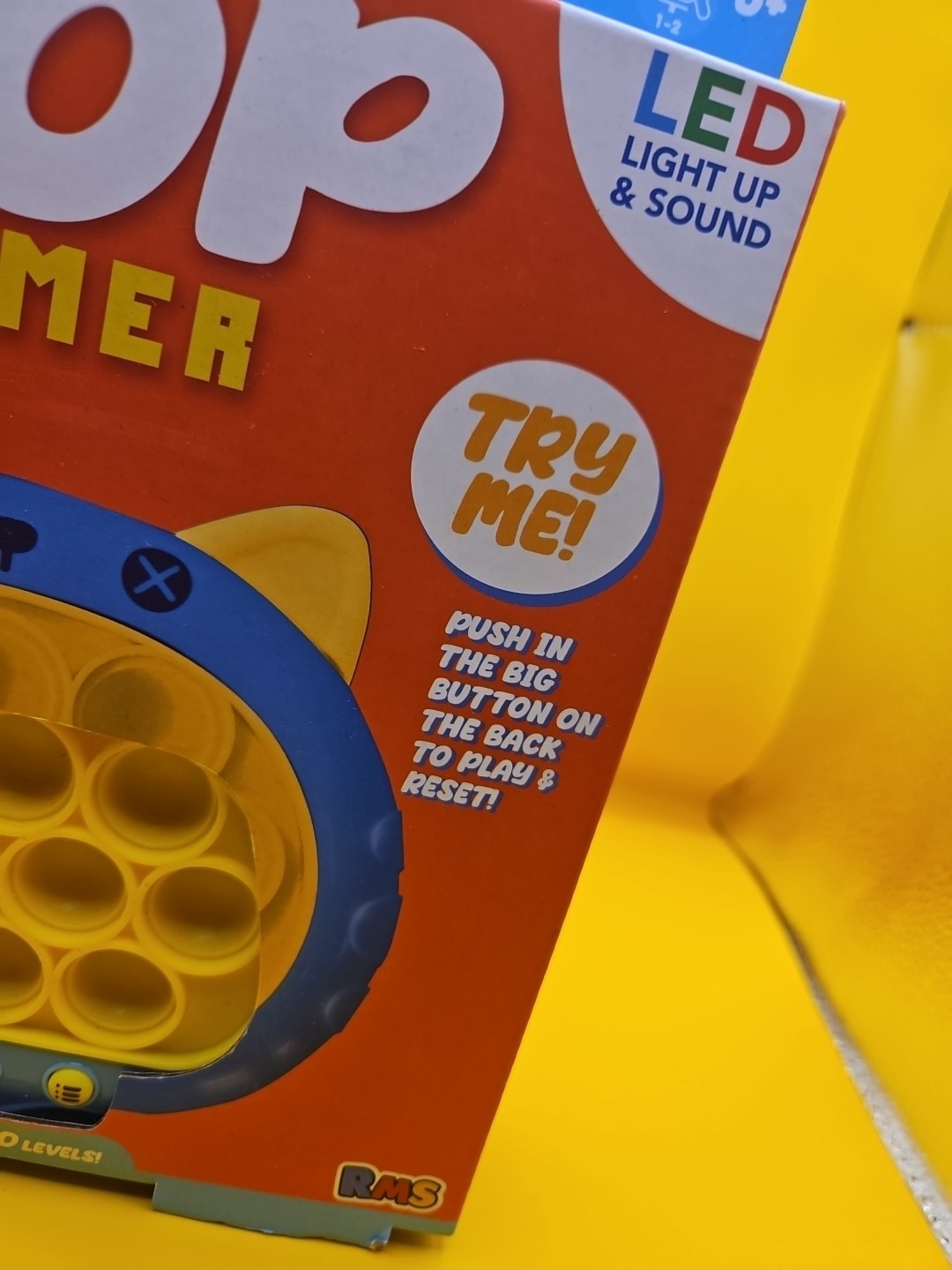 Pocket Pop Gamer Fidget Toy Quick Pop Push Game Yellow image 2