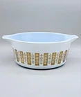 Vintage 1961 Pyrex Gourmet Gold Promotional 2.5 Qt. Casserole Bowl