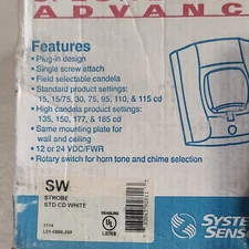 SYSTEM SENSOR SW With Mounting Plate   "NEW" 