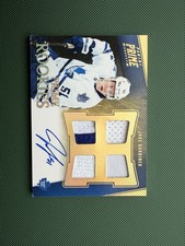 2012-13 Panini Prime Jake Gardiner Rookie Jersey/Patch/Fight Strap Auto /25