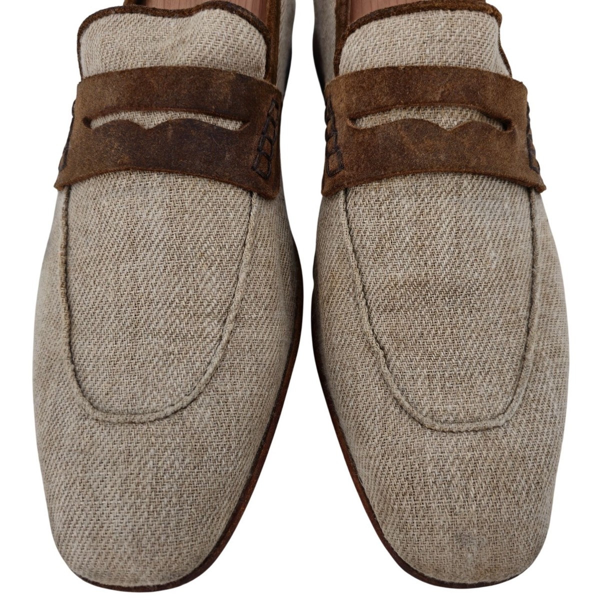 D&G Dolce & Gabbana Mens Grey Suede Penny Loafers Made in Italy Size 42.5 EU Dolce Gabbana Men Shoes - Etsy main image 2