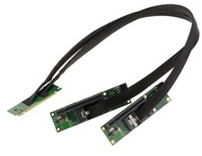 PCIe Gen 4.0 x16 Extension Cable Duplicate Riser 2 Ports x8