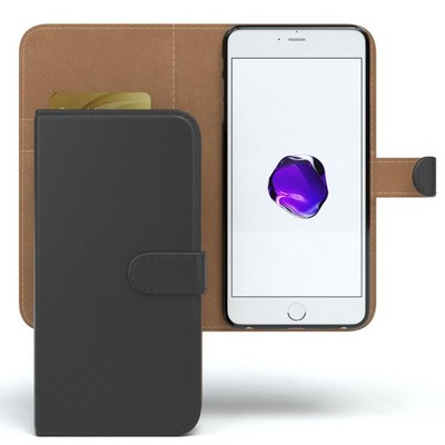 Tasche für Apple iPhone 8 / 7 Plus Case Handy Wallet Schutz Hülle Cover Schwarz