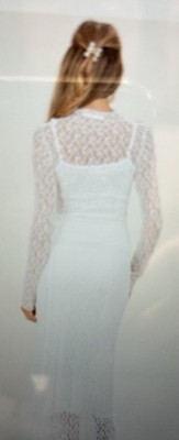 open lace back dress PinkBlush Ivory Solid Off Shoulder Maternity Maxi Dress
