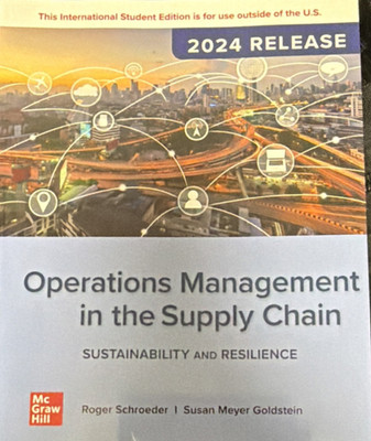 McGraw Hill Ops Management in the Supply Chain 2024 Int'l Student Ed Schroeder
