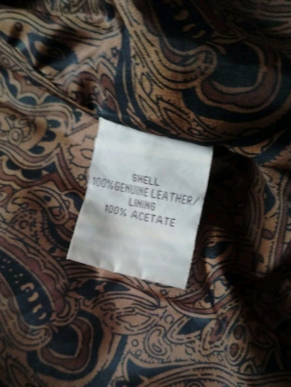 Solitude Leather Shirt Jacket Men's Medium Brown Suede Jacket Paisley Button Up - product detail image 6