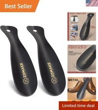 Metal Shoe Horn,Small Travel Size - Portable Shoe Spoon Helper 7.5