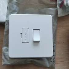 Knightsbridge SF6300MW Screwless Flatplate Switced fused spur MATT WHITE range