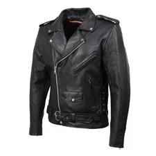 Milwaukee Leather Men's Classic "Brando" Leather Motorcycle Jacket