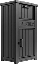 Package Delivery Box for Outside, Large Parcel Drop Box with Lockable Secure, Wa