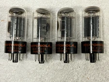 (4) NOS - Tung-Sol 6V6 GTA Black Plate Halo Power Tubes  - Strong Testing