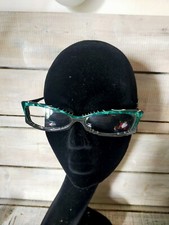 lunettes de vue vintage alain mikli plastique translucide/vert rayé crème/noir