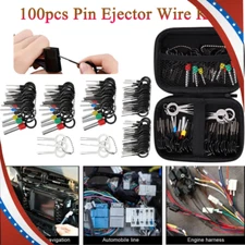 For Car 100pcs Pin Ejector Wire Kit Extractor Connector Terminal Removal Tool