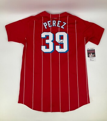 EURY PEREZ MIAMI MARLINS SIGNED GAME USED NIKE MLB JERSEY SIZE: 48 YEAR: 2024