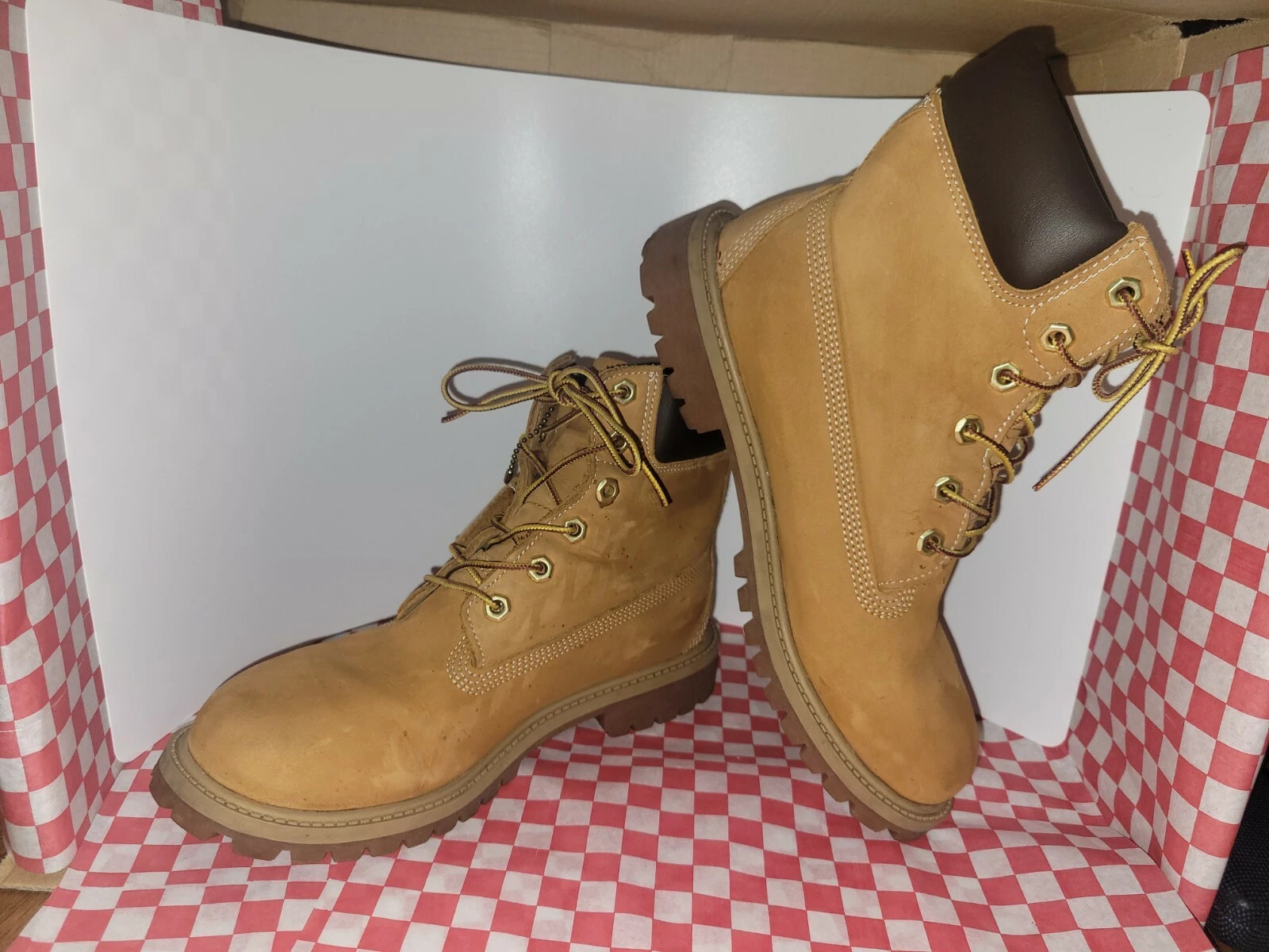 Timberland Junior Taglia 6.5M 6" Premium Stivali Impermeabili Grano Nubuck 12909 SB 33