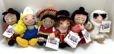 Vintage Disney Store It  s a Small World Set of 6 Bean Bags: Japan, China, Alaska