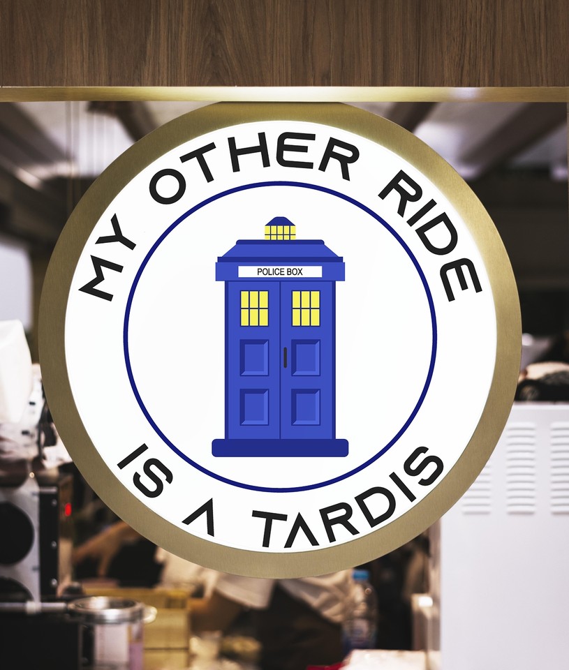 My Other Ride is a Tardis | Laminated Vinyl Decal Sticker Label | eBay
