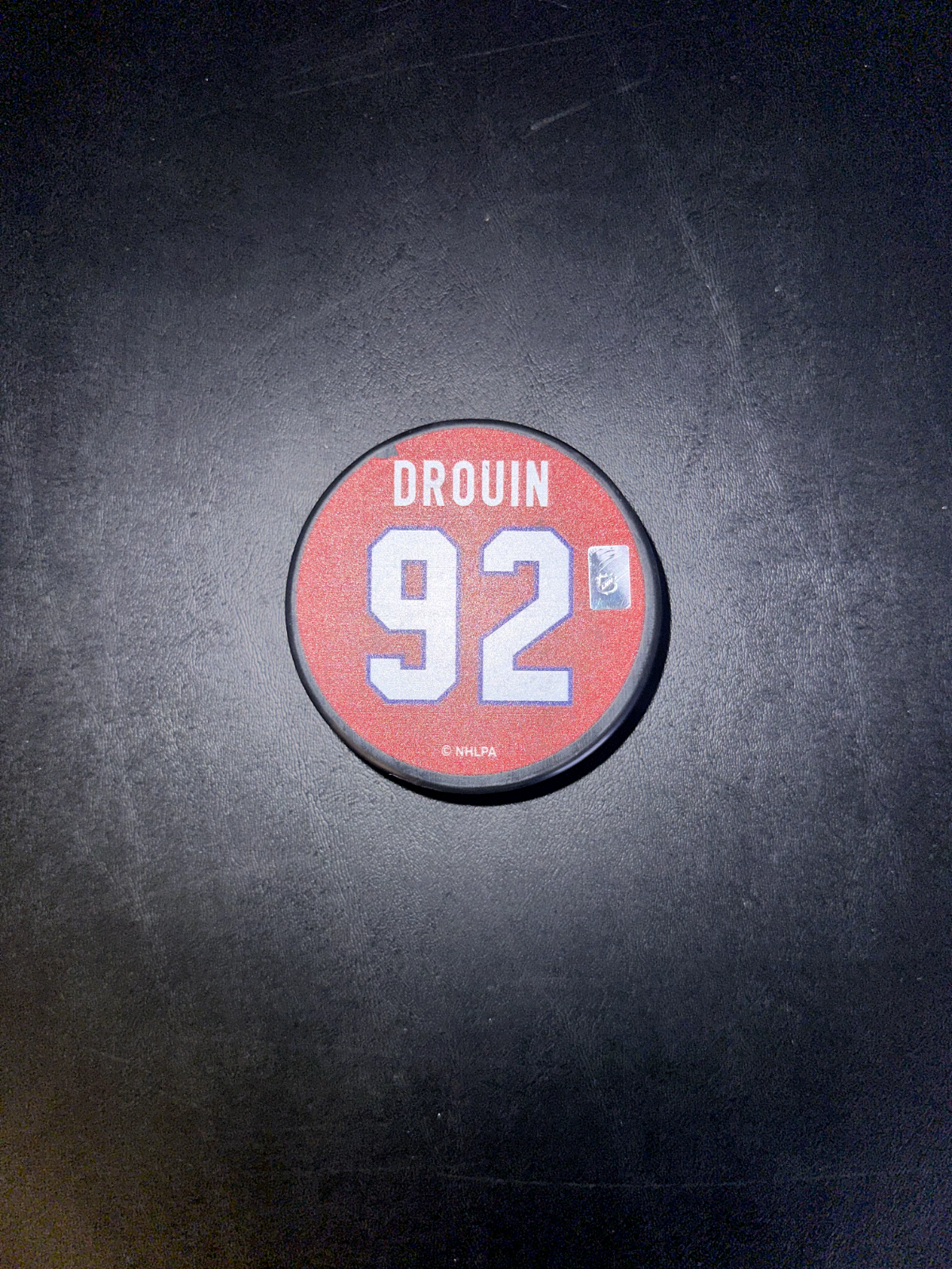 MONTREAL CANADIENS JONATHAN DROUIN 92 LOGO PUCK NEW NHL IGLOO