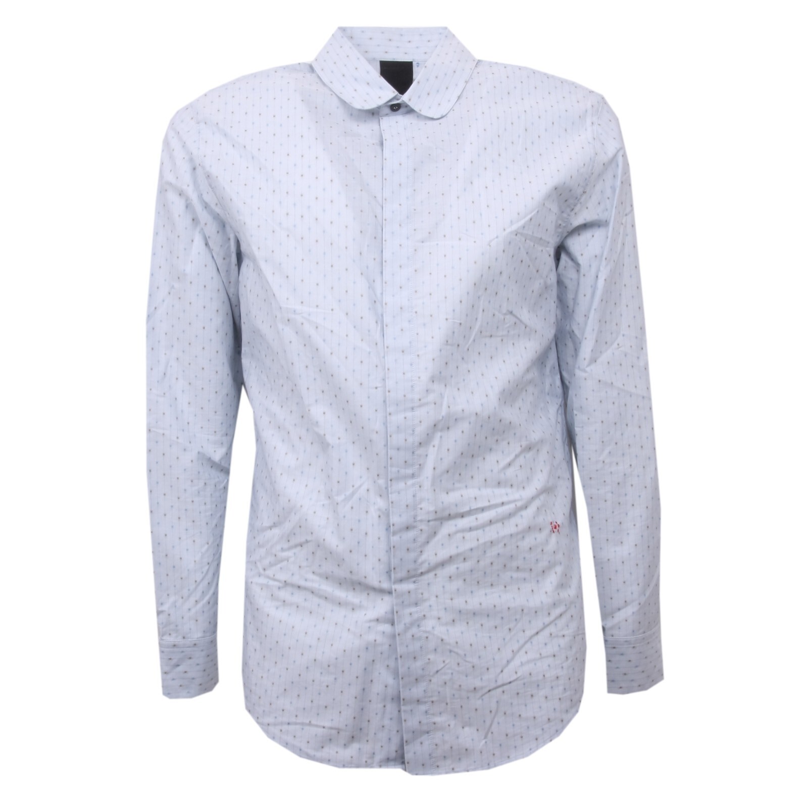 C0872 футболка camicia uomo (+) PEOPLE GLAUCO azzurro manica lunga мужская