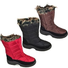 NEW LADIES SNOW BOOTS WATERPROOF THERMAL WELLINGTONS FUR WOMENS WINTER WARM