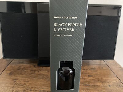 150 ml Hotel Collection Schwarzer Pfeffer & Vetiver Duft Schilf Diffusor Neu Versiegelt