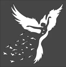 8"x8" Clear Plastic Stencil - Lady Bird (SA47)*****