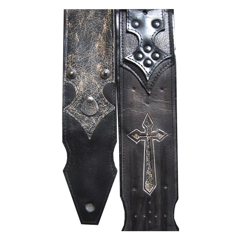 Tony Iommi Official Signature Black Sabbath Leather Guitar Strap Heavy Metal USA