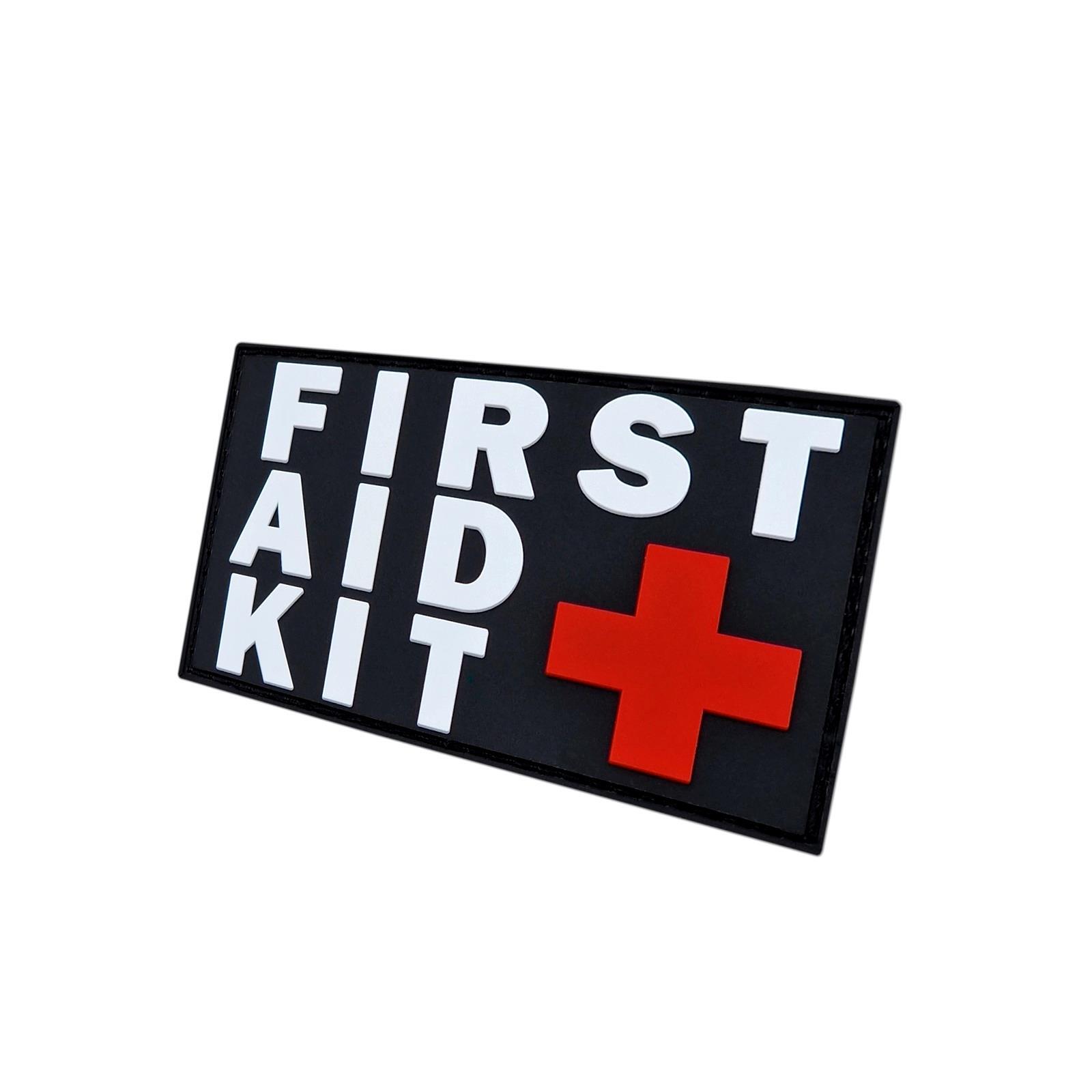 first aid kit IFAK PVC black red and white rubber toppa patch