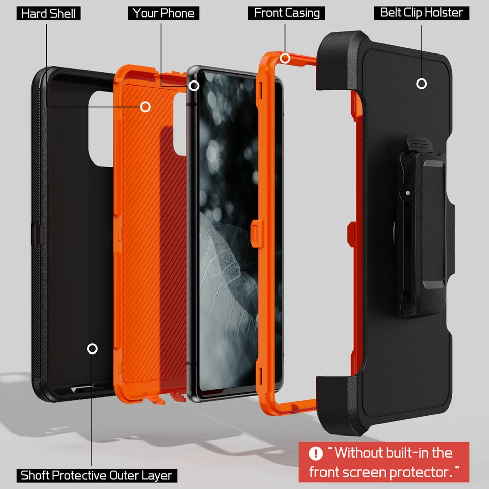 For Samsung Galaxy A03S/A13/A14/A53/A23 Shockproof Case Cover+Belt Clip Holster - Image 2 of 4