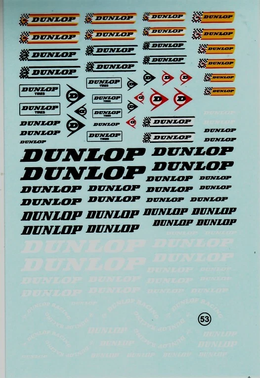 decals decalcomanie deco dunlop 1/24 - Photo 1/1